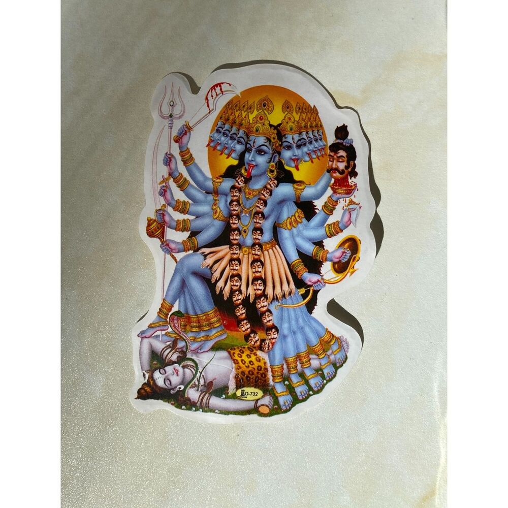 Kali Goddess with Shiva | Fierce Hindu Mythology Spiritual Art Yoga Sticker